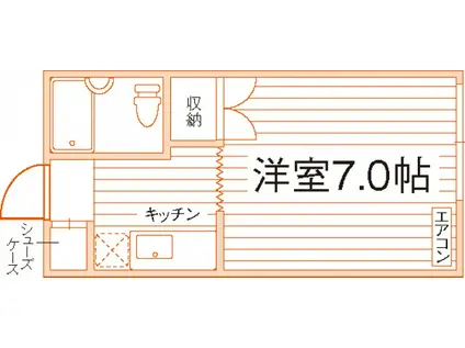 EMMA大和町(ワンルーム/1階)の間取り写真