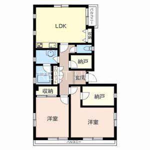 サンハイツ山本(2LDK/2階)の間取り写真