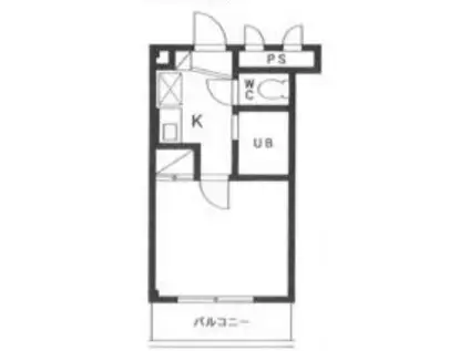 MIビル(1K/3階)の間取り写真