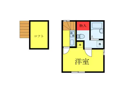 A-SQUARE(1K/2階)の間取り写真