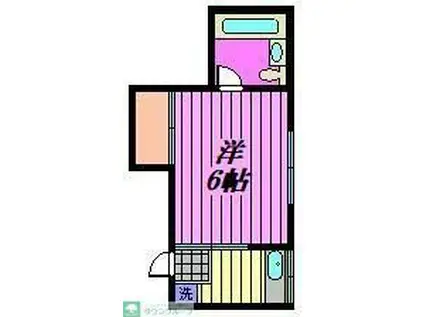 三和荘(1K/2階)の間取り写真