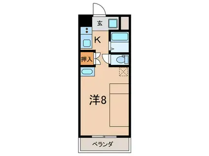 パンプランテ甲子園(1K/3階)の間取り写真