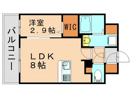 グランフォーレ小倉シティタワー(1LDK/7階)の間取り写真