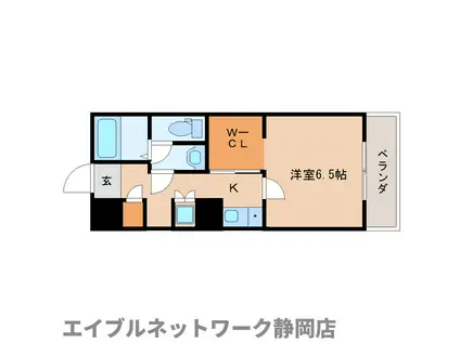 カーサミラ音羽(ワンルーム/3階)の間取り写真