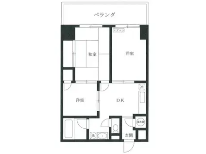 マンション五反田(3DK/4階)の間取り写真