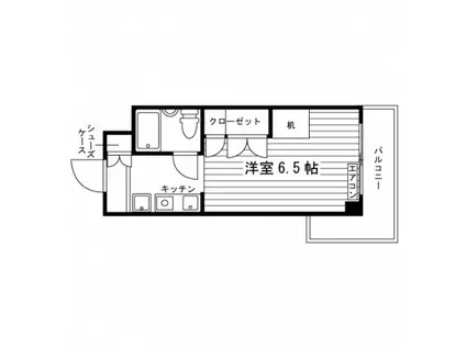 学生会館カレッジコートスズキ(ワンルーム/6階)の間取り写真
