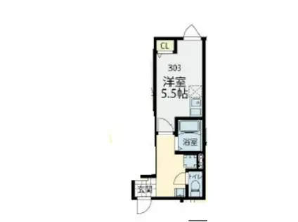 G-CREST(ワンルーム/3階)の間取り写真