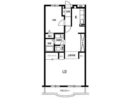 サニーハウス松風(1LDK/1階)の間取り写真