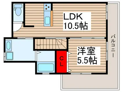 クレイル浦和(1LDK/2階)の間取り写真