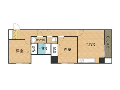 メゾンド中山(2LDK/4階)の間取り写真