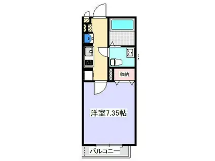 オークプラザ 埼玉大学生物件(1K/1階)の間取り写真