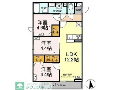セレスティア岡本(3LDK/2階)の間取り写真