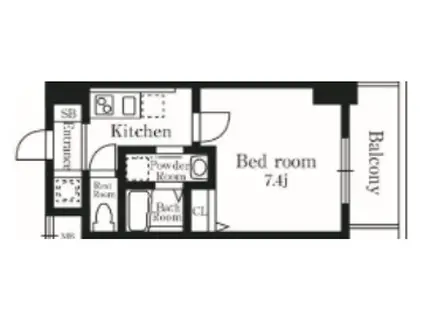 メインステージ須磨(1K/10階)の間取り写真