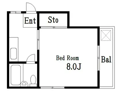 山本コーポ(1K/1階)の間取り写真