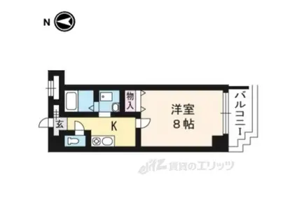 αPRIZEVII(1K/2階)の間取り写真