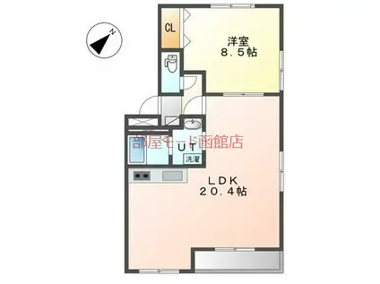 HAPPY LIFE(1LDK/1階)の間取り写真