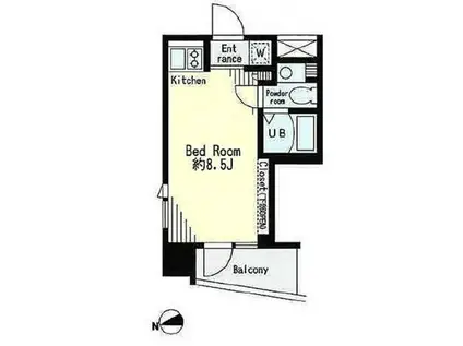 レジディア市谷薬王寺(1K/6階)の間取り写真