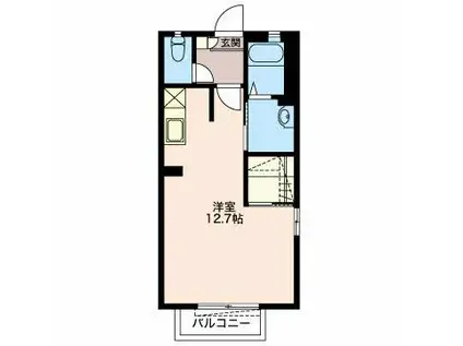 グランドール池田(ワンルーム/2階)の間取り写真
