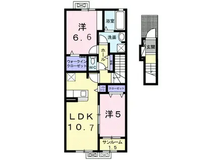 メゾン ルーチェ(2LDK/2階)の間取り写真
