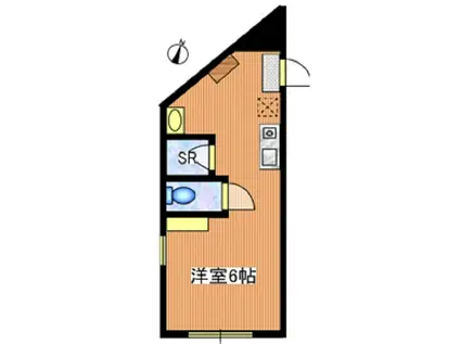 LINO OCHIAI(ワンルーム/4階)の間取り写真