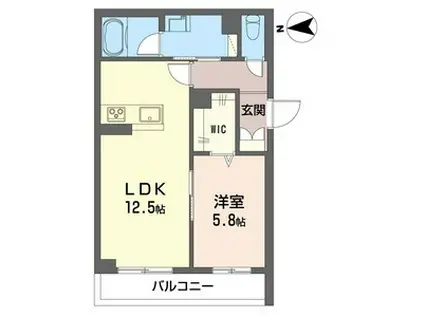 プリマ・クラッセ(1LDK/3階)の間取り写真