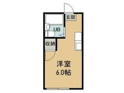 レモンハウス(ワンルーム/1階)の間取り写真