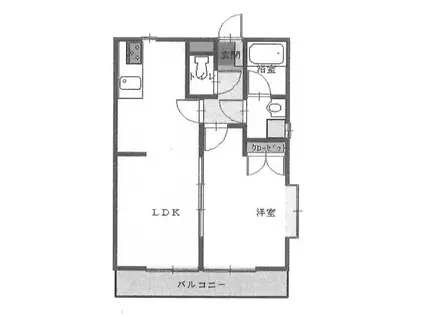 パークコート(1LDK/2階)の間取り写真