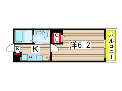 ベルメント東千葉(1K/3階)の間取り写真