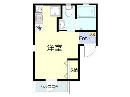 CITYPOPSUMIYOSHI(ワンルーム/2階)の間取り写真