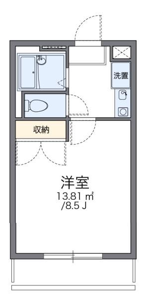 レオパレスIRIS(1K/2階)の間取り写真
