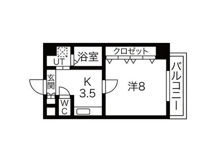 J AWAZA(1K/5階)の間取り写真