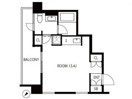 LINDESリンデス(ワンルーム/7階)の間取り写真