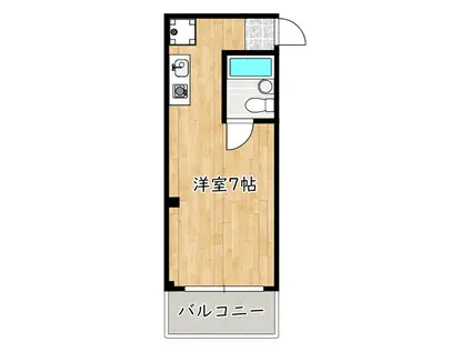 田中マンション(ワンルーム/2階)の間取り写真