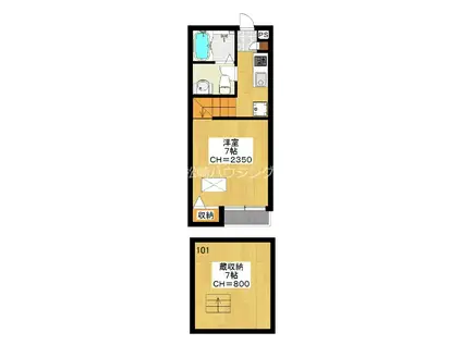 シティネクスト中野(1K/1階)の間取り写真