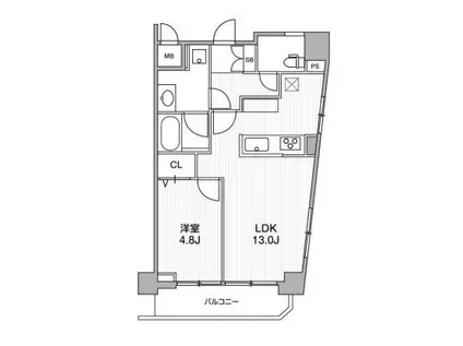 ミリアレジデンス上池袋II(1LDK/6階)の間取り写真