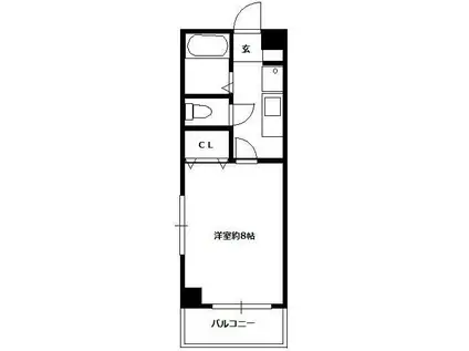 TPマンション(1K/1階)の間取り写真