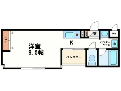 フレアコート北浜(ワンルーム/8階)の間取り写真