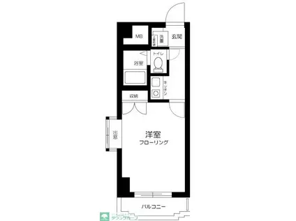 ダイホープラザ調布(1K/3階)の間取り写真