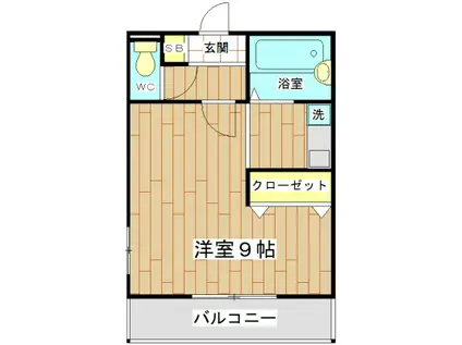 ビアンヌール芥川(1K/1階)の間取り写真