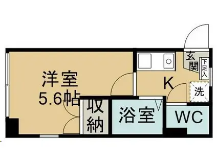 ベルトピア仙台23(1K/2階)の間取り写真