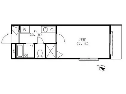 MI CASA(1K/1階)の間取り写真