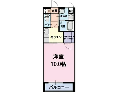 オーク・ラフィネ(1K/1階)の間取り写真