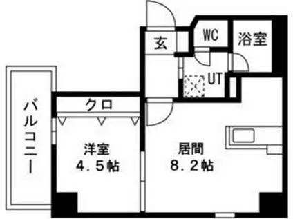サントノーレ豊平(1LDK/7階)の間取り写真