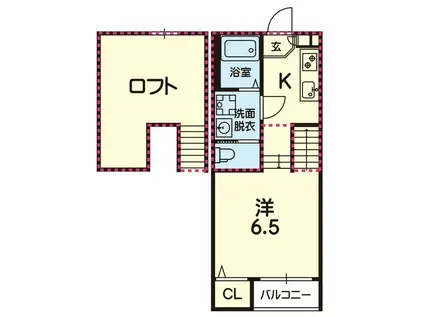 ステラ光の森(1K/1階)の間取り写真