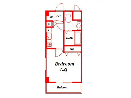 オセアン港南中央ビル(1K/5階)の間取り写真
