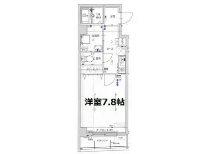 エルヴィエントライド上中里(1K/2階)の間取り写真
