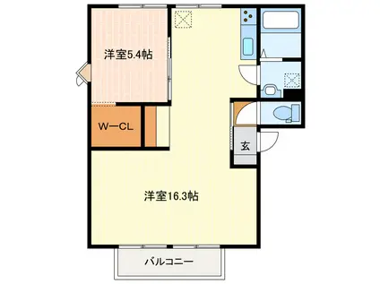 フレグランスふぁみーゆ(1LDK/1階)の間取り写真