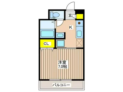 なかきやBLD(1K/4階)の間取り写真