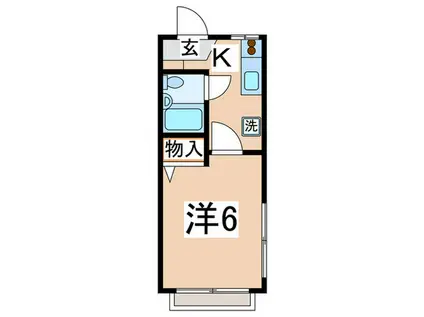 コーポラスサクマ(1K/2階)の間取り写真