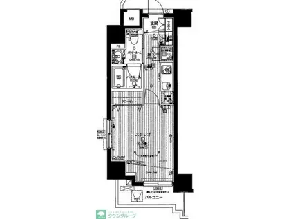 デュオシティ大森町(1K/5階)の間取り写真